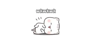👑 c6668384 wkwkwk kat, schattig, kawaii, slaperig, rustend, cartoon telegram sticker