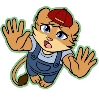 😢 a65931de Dibujo animado, León, Animal, Personaje, Furry, Lindo, Ilustración whatsapp sticker