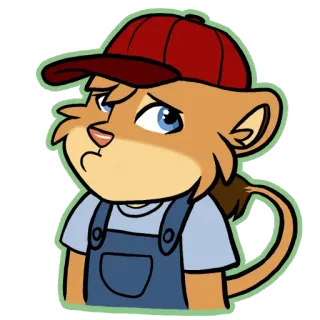 😢 b668831f Dibujo animado, Animal, Gorra, Mono, Triste, Expresión, Adhesivo whatsapp sticker