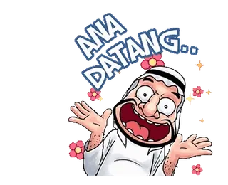 😂 83ea3c94 ANA DATANG... dessin animé, homme, malais telegram sticker