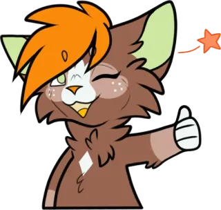 👍 e4aa25bc cat, thumbs up, cute, animal, cartoon, furry whatsapp sticker