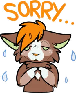 😢 e94c3228 SORRY... sorry, apology, cartoon, cute, animated, request, forgive, kawaii whatsapp sticker