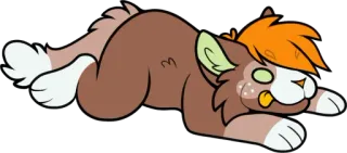 🧸 f1d1c47f cat, cartoon, cute, laying down whatsapp sticker