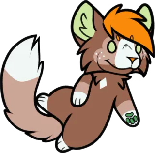 🥔 f63b4ffe furry, animal, cartoon, cute, fox, character whatsapp sticker