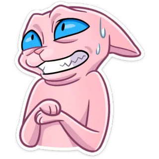 😬 24761ba7 stworzenie, kreskówka, postać, mem, śmieszne, dziwne, wyraz, pot whatsapp sticker