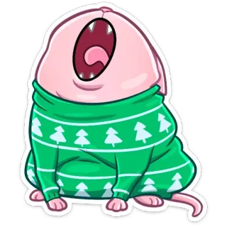 😲 8ab4fd24 스티커, 고양이, 스웨터, 크리스마스, 만화, 웃긴 telegram sticker