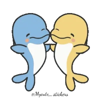 ⭐ 7ac8a797 delfino, carino, animale, amicizia, oceano, cartone animato telegram sticker