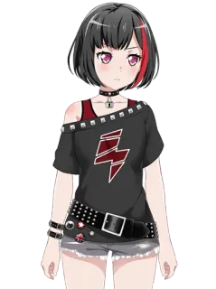 🙄 2455a3b6 动漫, 女孩, 青少年, 摇滚, 朋克 telegram sticker