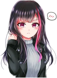 😳 47de83b8 动漫, 女孩, 可爱, 漫画, 卡哇伊, 角色 telegram sticker