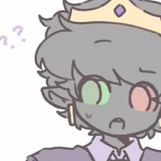 ❔ 28e48705 ?? 漫画, キャラクター, 質問, 混乱, 王冠 telegram sticker