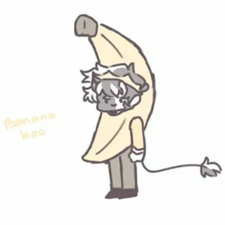 🍌 8400cf99 Banana hoo バナナ, コスチューム, アニメ, かわいい, 動物 telegram sticker
