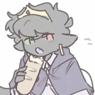 🥖 989d7fcf Ranboo Ranboo, マインクラフト, サンドイッチ, 王冠, 食べる telegram sticker