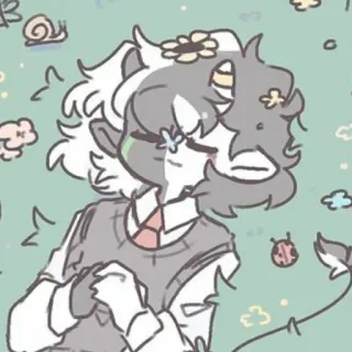 ☺️ b4902bd7 Ranboo Ranboo, Minecraft, キャラクター, ビデオゲーム, ストリーマー, 花, アニメ telegram sticker