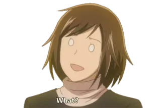 😨 0b9d849d What? Anime, Pertanyaan, Bingung, Ekspresi, Kaget whatsapp sticker