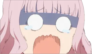 😭 48b04650 Chika Fujiwara Kaguya-sama: Love Is War anime, menangis, Chika Fujiwara, Kaguya-sama: Love is War, sedih, kartun whatsapp sticker