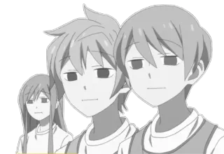 😑 61e8280a Anime, Skala abu-abu, Grup, Tanpa emosi, Manga, Karakter whatsapp sticker