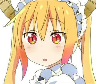 😥 c09bfee0 Tohru Miss Kobayashi's Dragon Maid Anime, Naga, Maid, Kawaii, Lucu, Imut whatsapp sticker