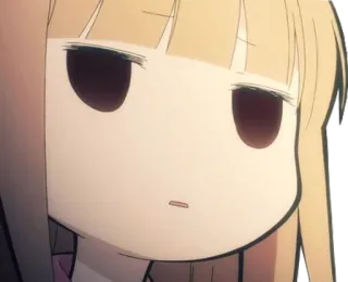 😶 d9ac148b anime, cewek, kartun, bosan, tanpa ekspresi, imut whatsapp sticker