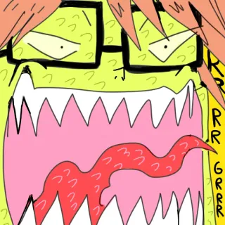 🤑 4a4c7331 RRR
GRRR Desenho animado, Monstro, Bravo, Gritando, Boca, Língua whatsapp sticker