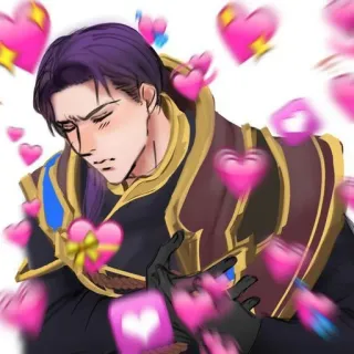 ➖ 4b7f334f 愛, ハート, アニメ, キャラクター, 感情, 表情 telegram sticker