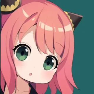 ➖ a61bded2 Anya Forger Spy x Family アーニャ, SPY×FAMILY, アニメ, かわいい, キャラクター, ピンク髪, 漫画 telegram sticker