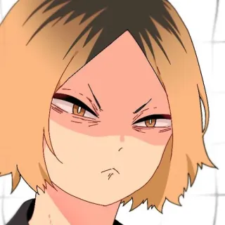 ➖ ac4be975 Kenma Kozume Haikyuu!! アニメ, ハイキュー, 研磨, 孤爪研磨, 怒り telegram sticker