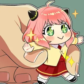 ➖ fde98acb Anya Forger Spy x Family アーニャ・フォージャー, SPY×FAMILY, アニメ, 漫画, ちびキャラ, 可愛い, カートゥーン telegram sticker