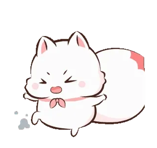 😭 4c599a21 rubah, lucu, binatang, marah, chibi, kartun, berbulu telegram sticker