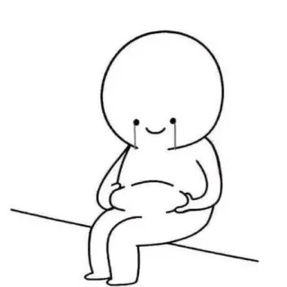 😭 8c896dd4 悲しい, 泣く, 漫画, 孤独, 孤立, シンプル, ブロブ, イラスト telegram sticker