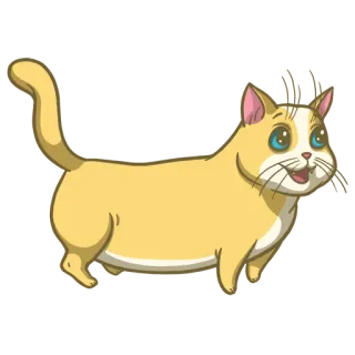 😊 3687799e cat, animal, pet, domestic, cute, illustration, cartoon telegram sticker