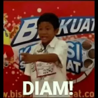 🤙 40417278 DIAM! niño, señalando, gritando, indonesio, niño telegram sticker