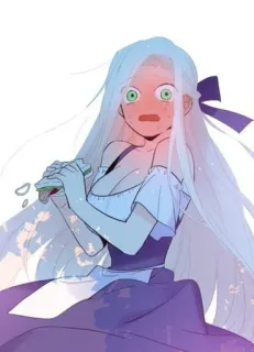 ❇️ 39de6fed anime girl, sandwich, surprised, blush, cartoon character telegram sticker