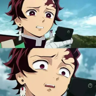 ❇️ 7702df0e Tanjiro Kamado Demon Slayer anime, demon slayer, tanjiro, manga, worried, smartphone telegram sticker