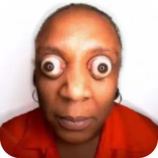 👍 f2ab9929 person, eyes, weird, funny, meme, portrait telegram sticker