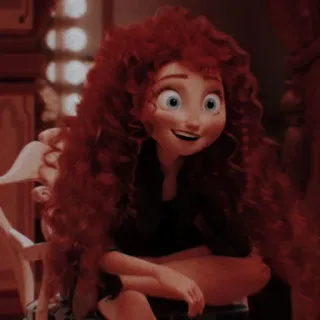 🤑 52383886 Merida Brave princesse, cheveux roux, disney, animé, film, personnage telegram sticker