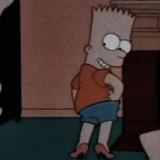 🤑 6fa16148 Bart Simpson The Simpsons Bart Simpson, dessin animé, talons hauts, humour, animation telegram sticker