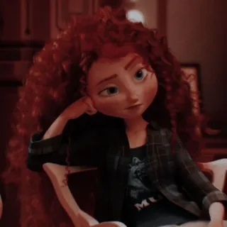 🤑 af76699c Merida Brave MUSIC dessin animé, animation, personnage, film, fille, cheveux roux telegram sticker