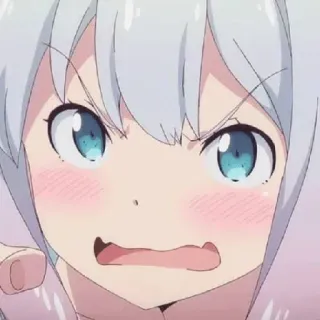 😾 0ef434c4 Anime, Ragazza, Arrabbiata, Cartone animato, Carino telegram sticker