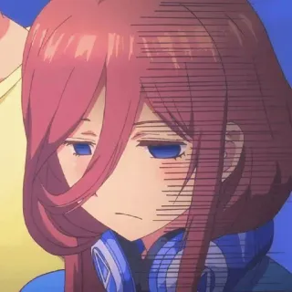 💢 2a2ca44a Miku Nakano The Quintessential Quintuplets Anime, Manga, Triste, Stanco, Miku, Nakano, The Quintessential Quintuplets telegram sticker