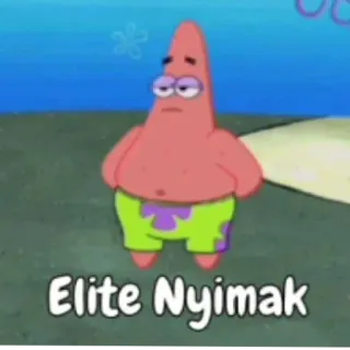 🥵 22d6db84 Patrick Star Spongebob Squarepants Elite Nyimak Patrick Ster, Spongebob, Cartoon, Meme, Elite Nyimak telegram sticker