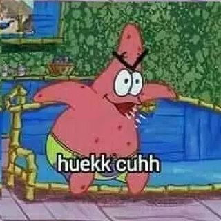 🥵 23c1973c Patrick Star SpongeBob SquarePants huekk cuhh Cartoon, Patrick, Spongebob, Meme, Grappig, Aanstootgevend telegram sticker