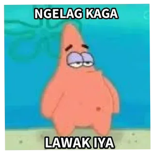 🥵 24b5660c Patrick Star SpongeBob SquarePants NGELAG KAGA

LA WAK IYA Patrick Ster, Spongebob Squarepants, cartoon, meme telegram sticker