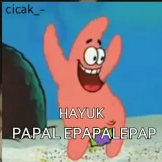 🥵 5b01f67e Patrick Star SpongeBob SquarePants HAYUK
PAPAL EPAPALEPAP patrick ster, spongebob, cartoon, grappig telegram sticker
