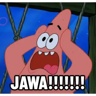 🥵 83c98b55 Patrick Star Spongebob Squarepants JAWA!!!!!! patrick, spongebob, jawa, bang telegram sticker