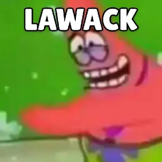 🥵 87e2457a Patrick Star Spongebob Squarepants LAWACK patrick ster, spongebob, cartoon, grappig, meme telegram sticker