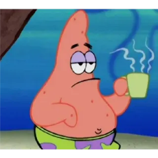 🥵 9cd215e8 Patrick Star Spongebob Squarepants Patrick Star, Spongebob Squarepants, Cartoon, Meme, Koffie, Moe telegram sticker