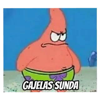 🥵 a4734689 Patrick Star Spongebob Squarepants GAJELAS SUNDA patrick ster, spongebob, cartoon, grappig, boos telegram sticker