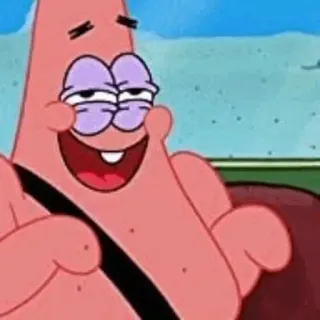 🥵 bbd7ee4a Patrick Star Spongebob Squarepants patrick, spongebob, cartoon, nickelodeon, meme, grappig telegram sticker