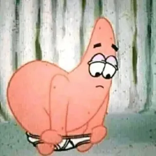 🥵 c960e9d1 Patrick Star SpongeBob SquarePants Cartoon, Patrick Star, Ondergoed, Grappig, Meme telegram sticker