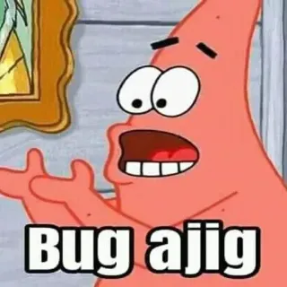 🥵 cf5c3a21 Patrick Star Spongebob Squarepants Bug ajig Meme, Cartoon, Grappig, Patrick Ster, Spongebob telegram sticker